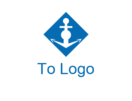 anchor in rhombus transport logo