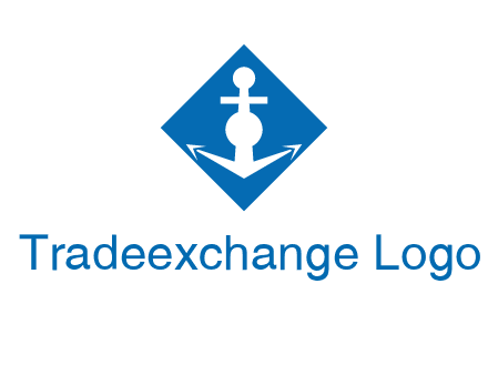 anchor in rhombus transport logo