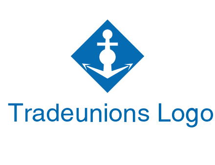 anchor in rhombus transport logo