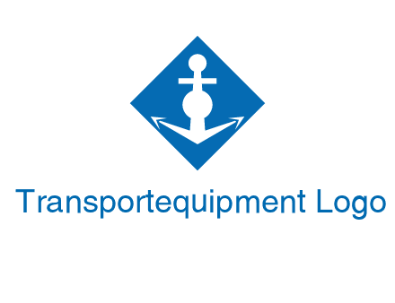 anchor in rhombus transport logo