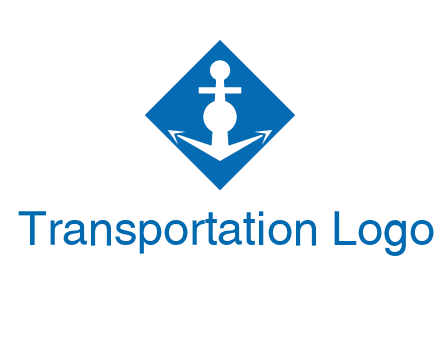 anchor in rhombus transport logo