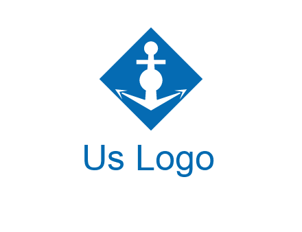 anchor in rhombus transport logo