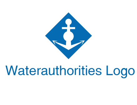 anchor in rhombus transport logo