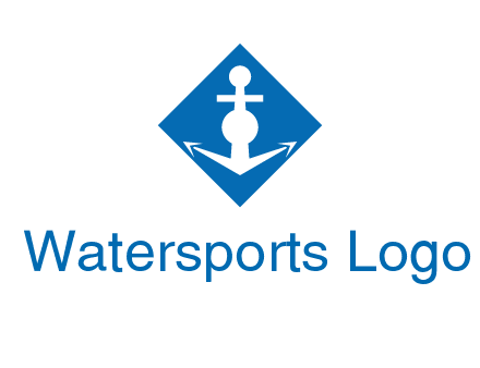 anchor in rhombus transport logo