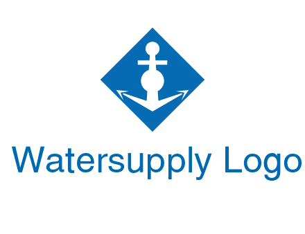 anchor in rhombus transport logo