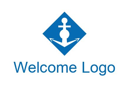 anchor in rhombus transport logo