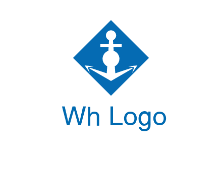 anchor in rhombus transport logo
