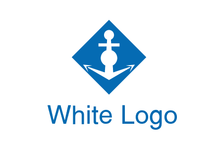 anchor in rhombus transport logo