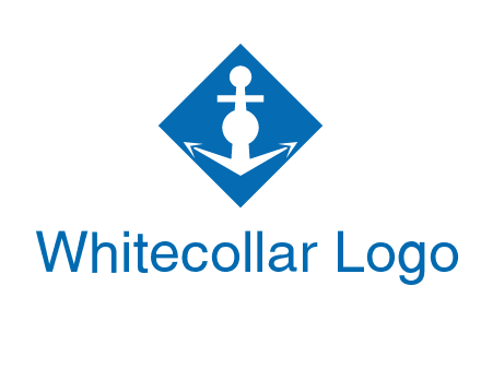 anchor in rhombus transport logo