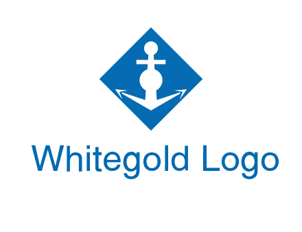 anchor in rhombus transport logo