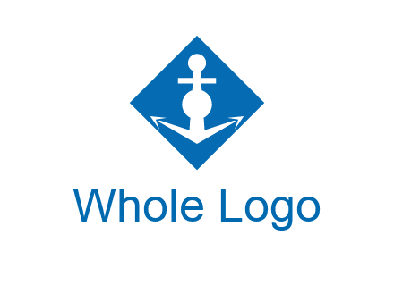 anchor in rhombus transport logo