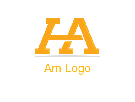 letter A forming letter H