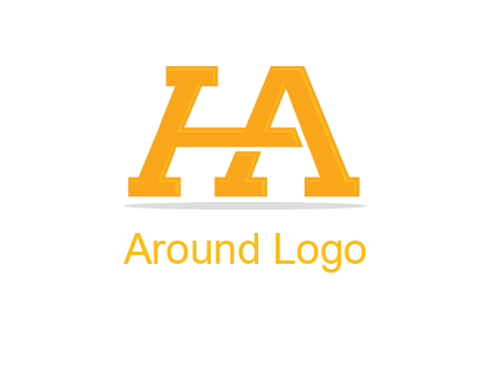 letter A forming letter H