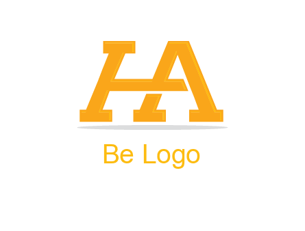 letter A forming letter H