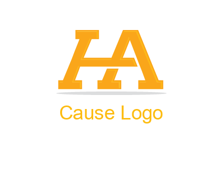 letter A forming letter H