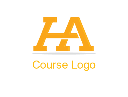 letter A forming letter H