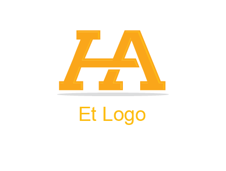 letter A forming letter H