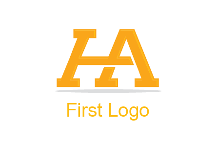 letter A forming letter H