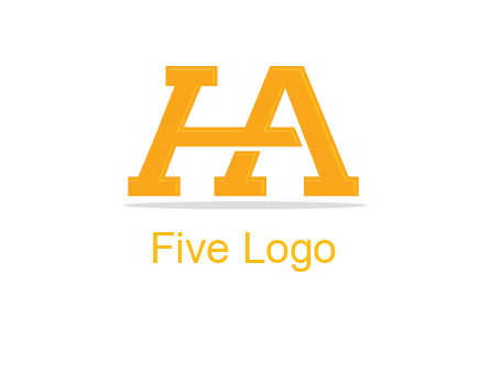 letter A forming letter H
