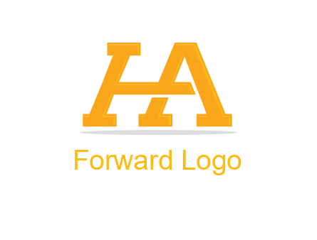 letter A forming letter H
