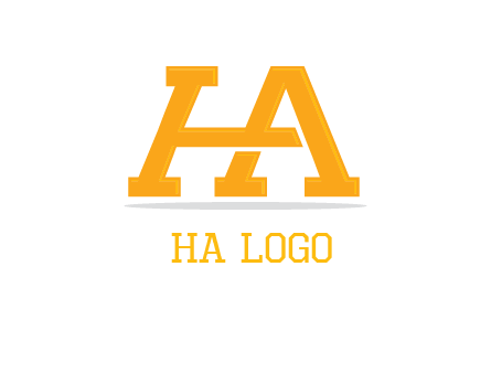 letter A forming letter H