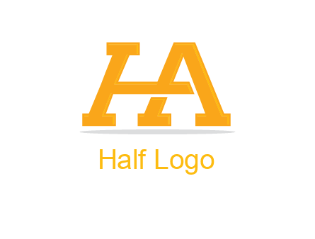letter A forming letter H