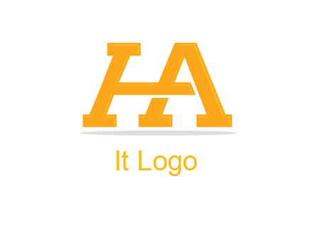 letter A forming letter H
