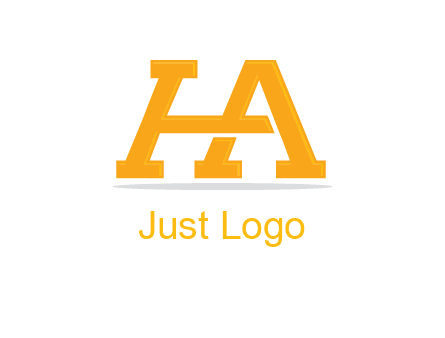 letter A forming letter H