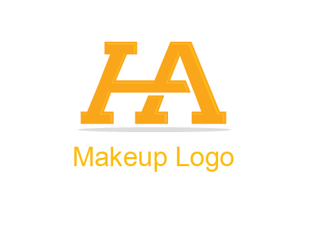 letter A forming letter H