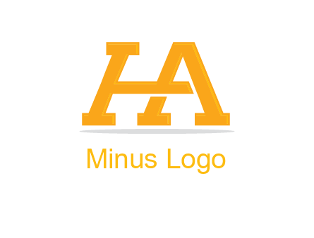 letter A forming letter H
