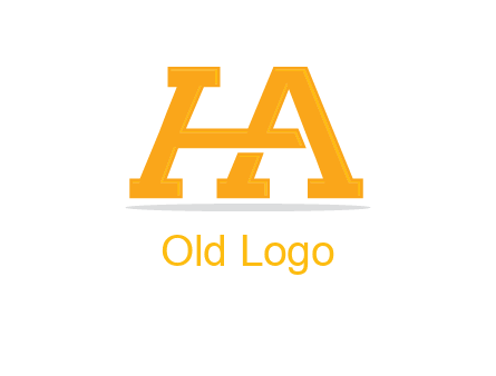 letter A forming letter H