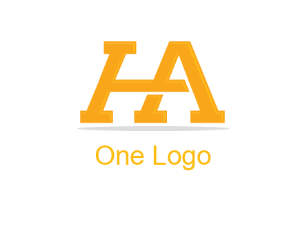 letter A forming letter H