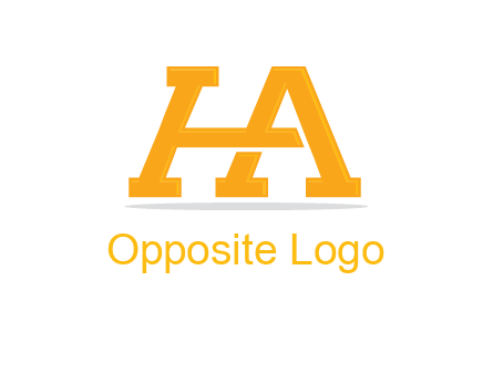 letter A forming letter H