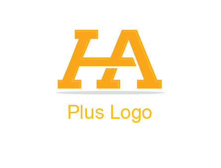letter A forming letter H