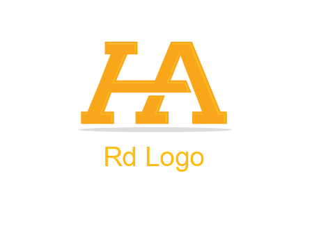 letter A forming letter H