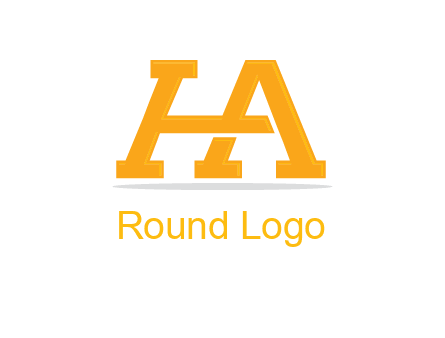 letter A forming letter H