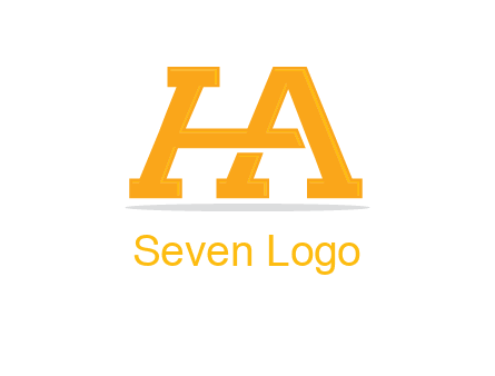 letter A forming letter H
