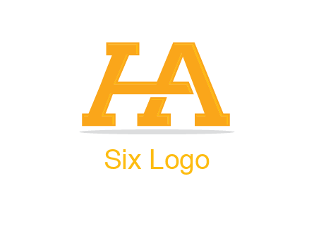 letter A forming letter H