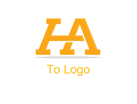 letter A forming letter H