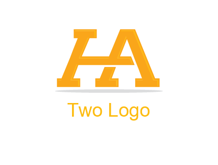 letter A forming letter H
