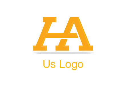 letter A forming letter H