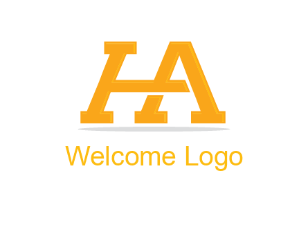 letter A forming letter H