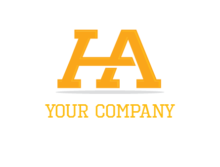 letter A forming letter H