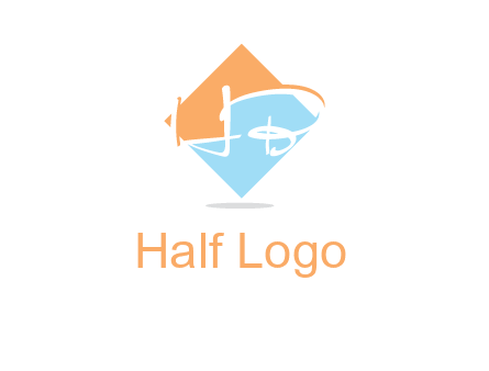 Letter h and B in a diamond logo