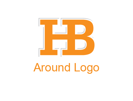 letter B forming letter H
