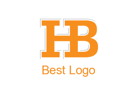 letter B forming letter H
