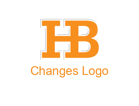 letter B forming letter H