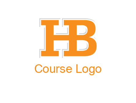 letter B forming letter H