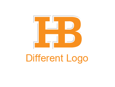 letter B forming letter H
