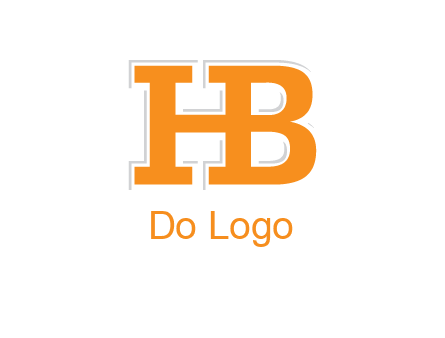 letter B forming letter H
